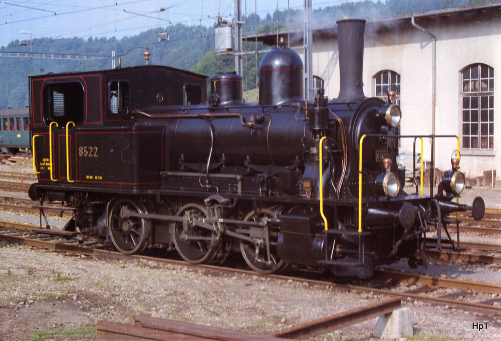 Aus dem Archiv /SBB - Dampflok E 3/3 8522 in Sumiswald beim Dampfloktreffen im Jahr 1987