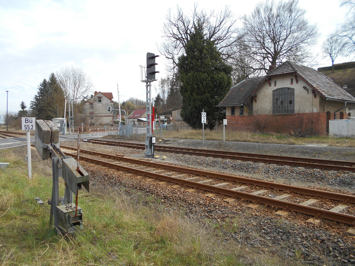 Ausfahrsignal  E  Richtung Oderberg,am 24.März 2019,in Niederfinow.