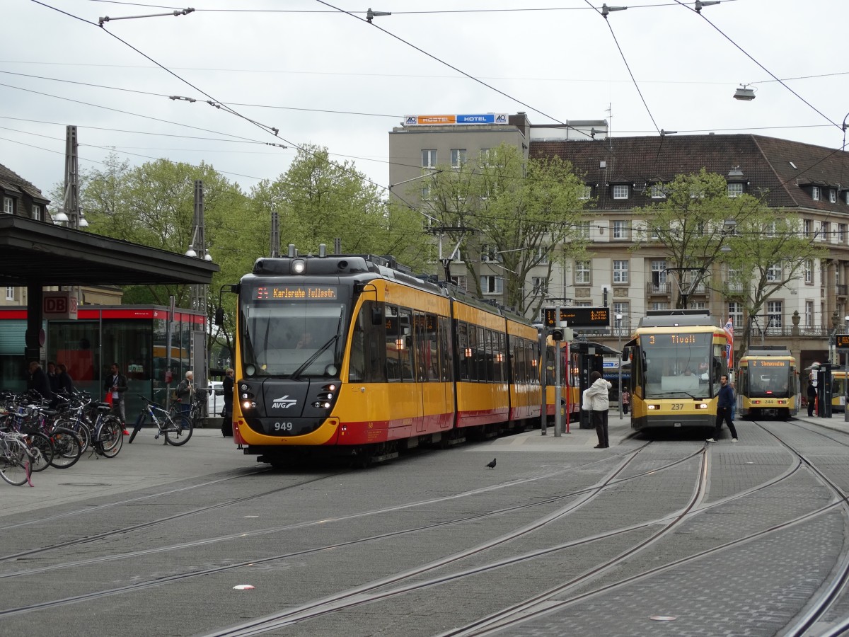 AVG Bombardier ET2010 949+9xx am 25.04.15 in Karlsruhe