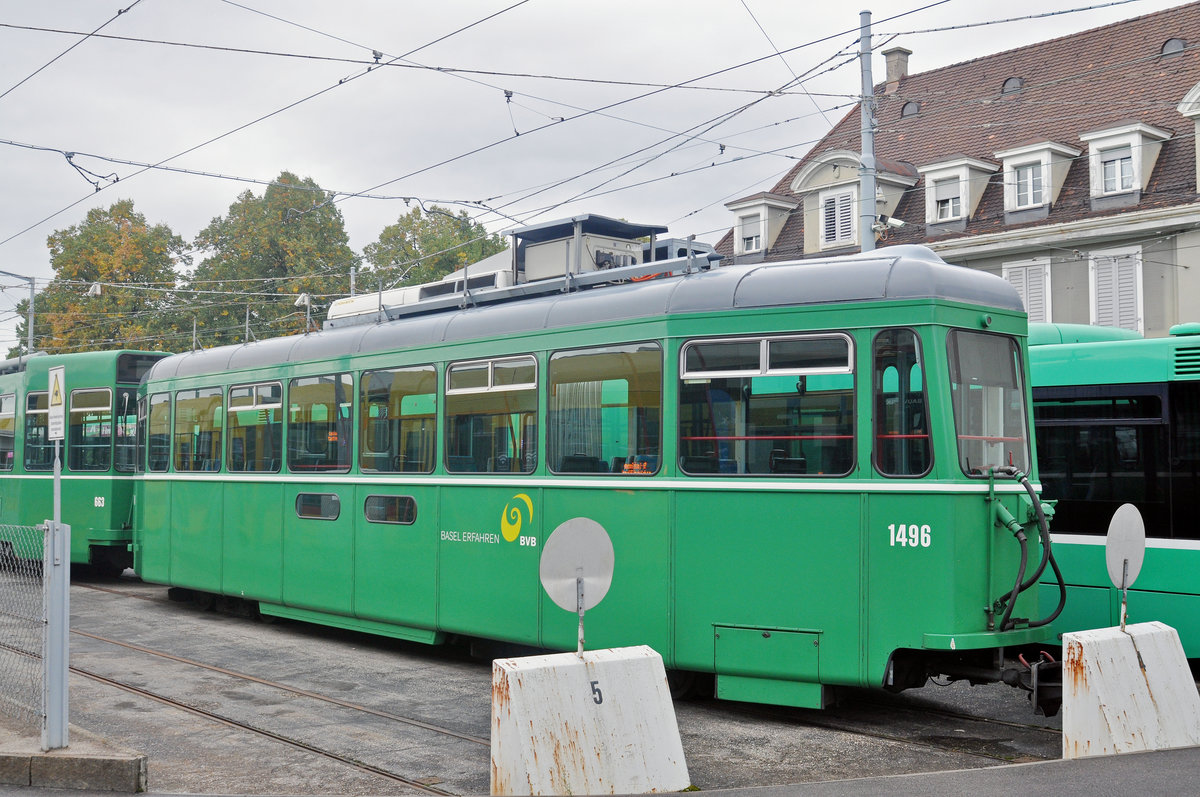 B4S 1496 wartet auf dem Hof des Depots Dreispitz auf seinen Abbruch. Die Aufnahme stammt vom 13.09.2017.