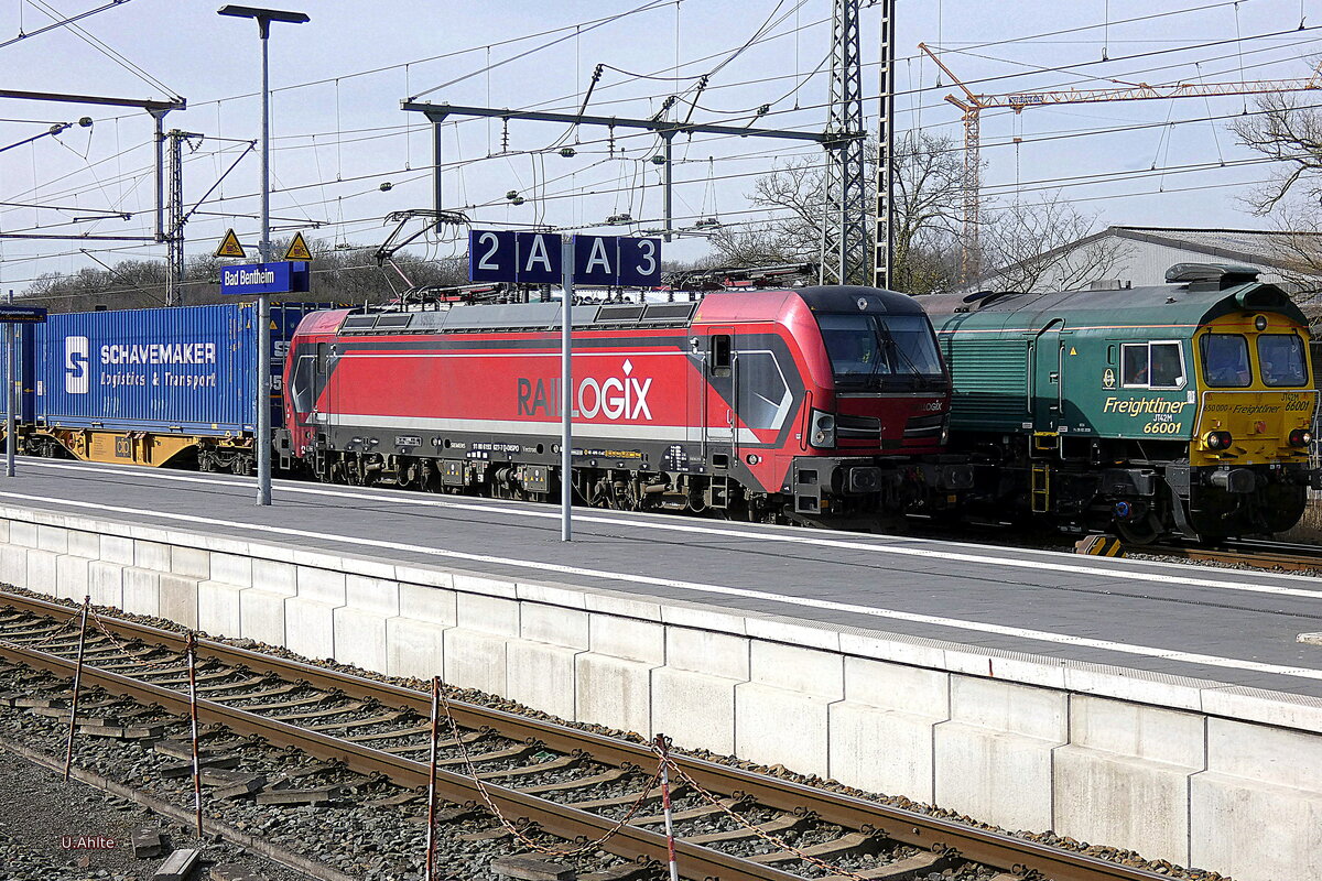 Bad Bentheim am 12.03.2022
193 627-7 von Raillogix
Class 66 von Freightliner
