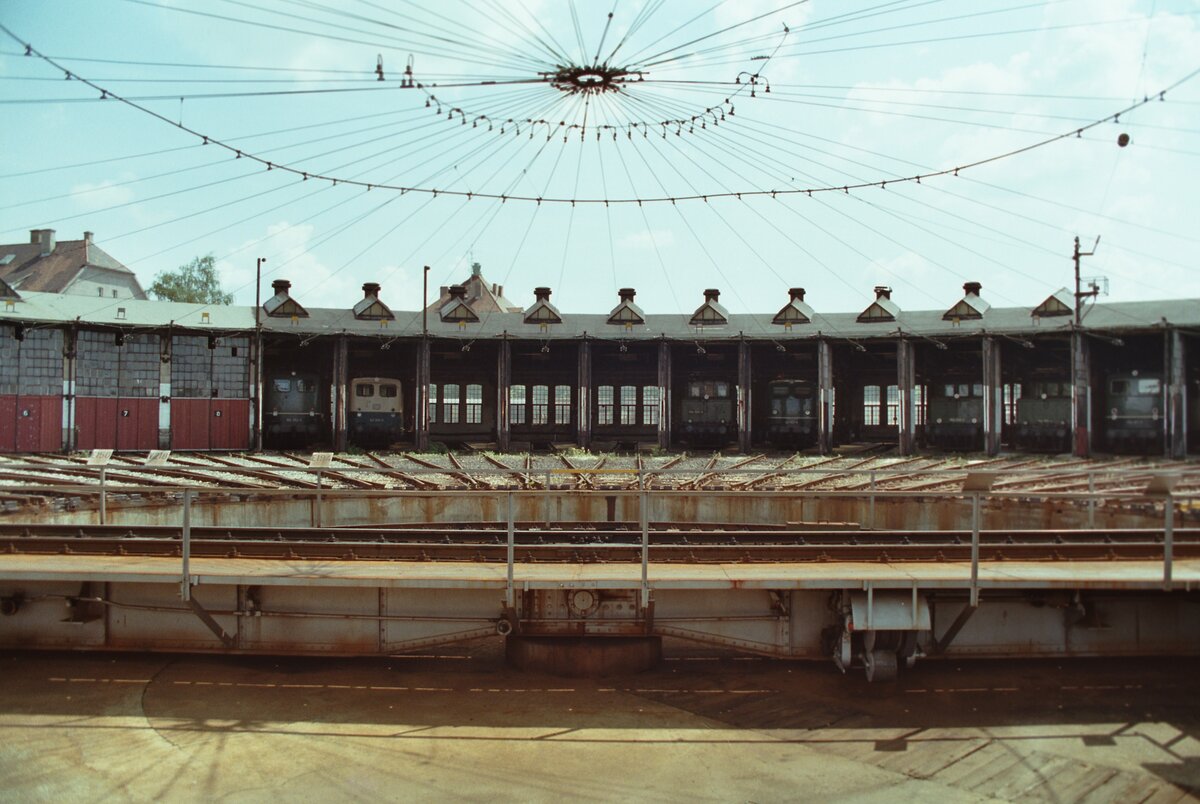 Bahnbetriebswerk Augsburg, Ringlokschuppen, Sommer 1984