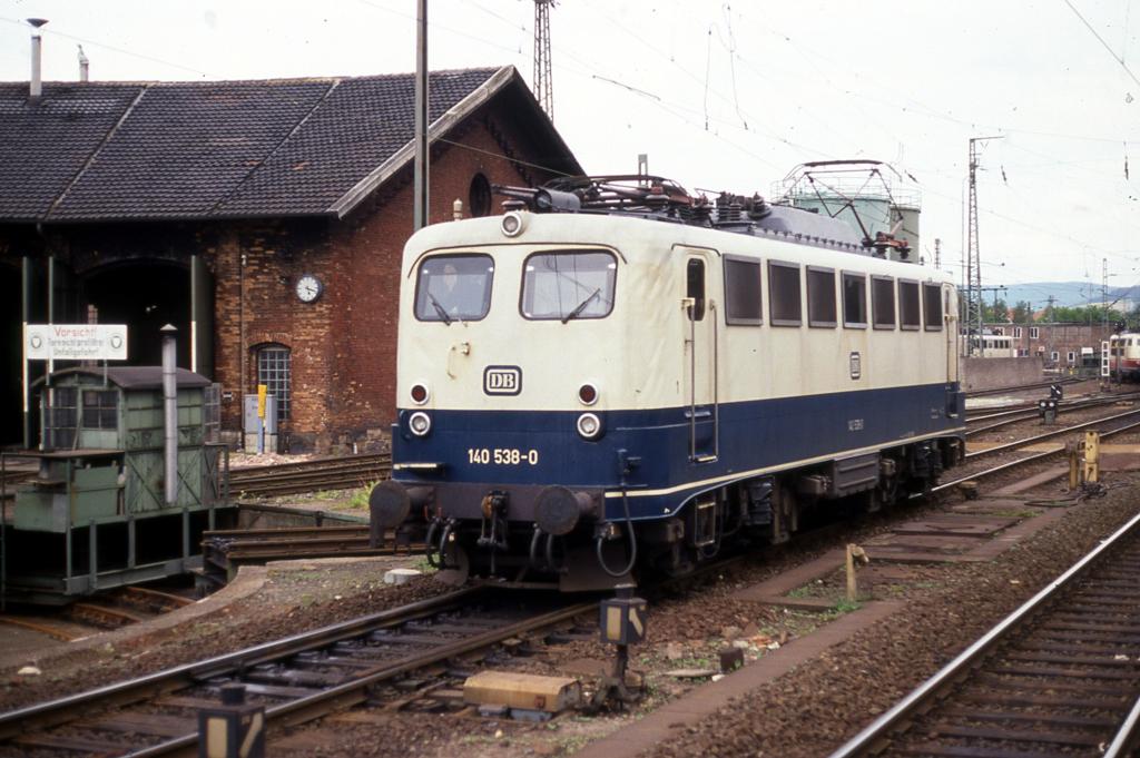 Bahnbetriebswerk Bebra am 7.6.1991:140538 um 17.20 Uhr