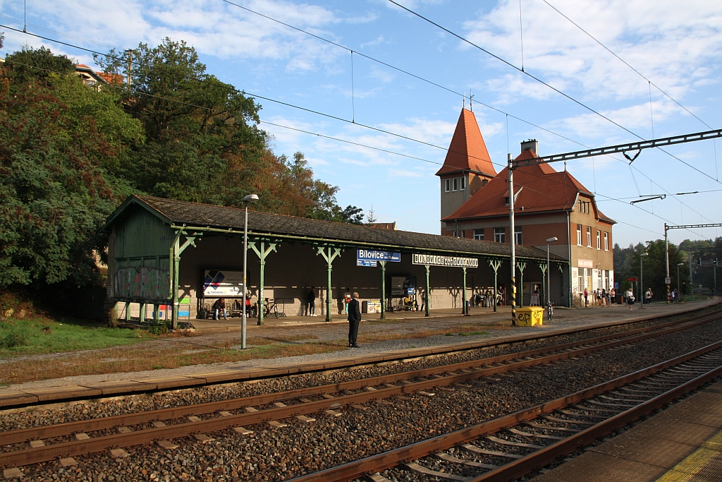 Bahnhof Bilovice nad Svitavou am 15.September 2018.