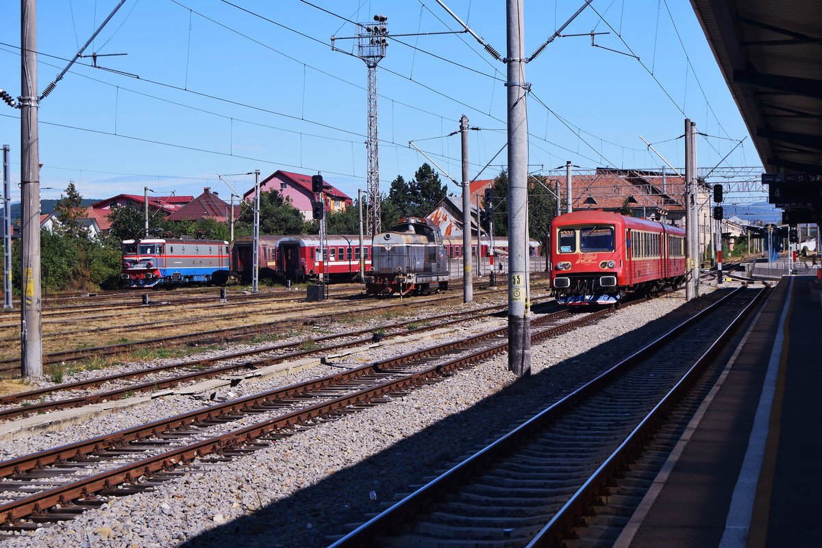 Bahnhof Bistrita gesehen in Richtung Norden am 14.09.2017.