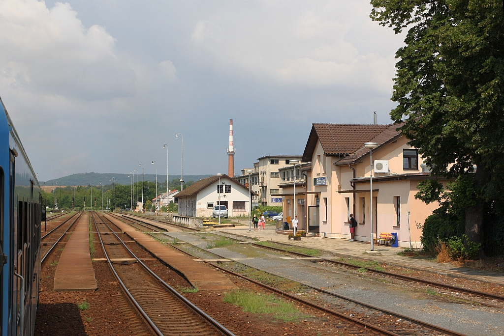 Bahnhof Bucovice am 03.August 2019.