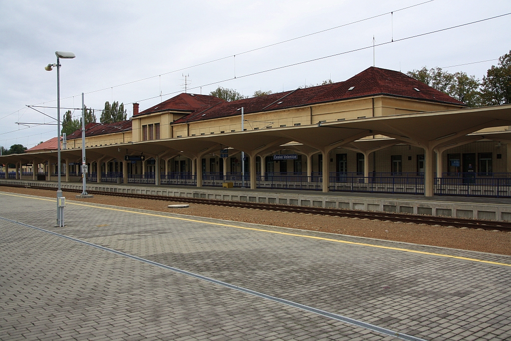 Bahnhof Ceske Velenice am Morgen des 23.September 2018.