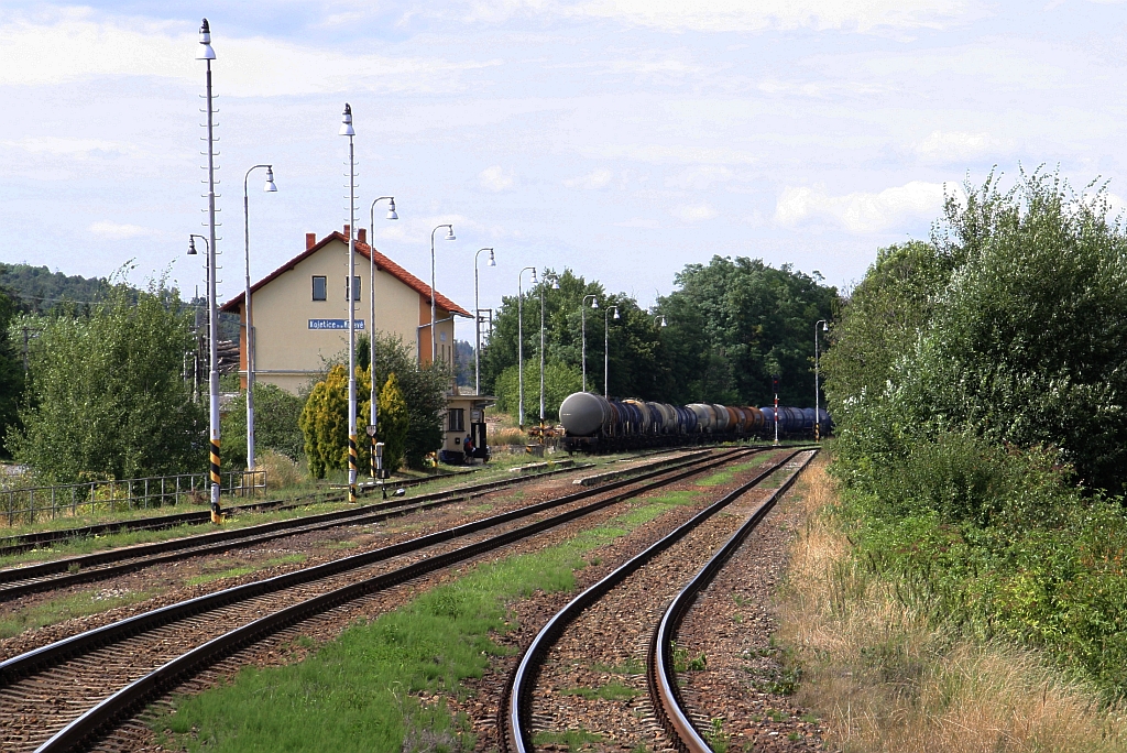 Bahnhof Kojetice na Morave am 09.August 2019.