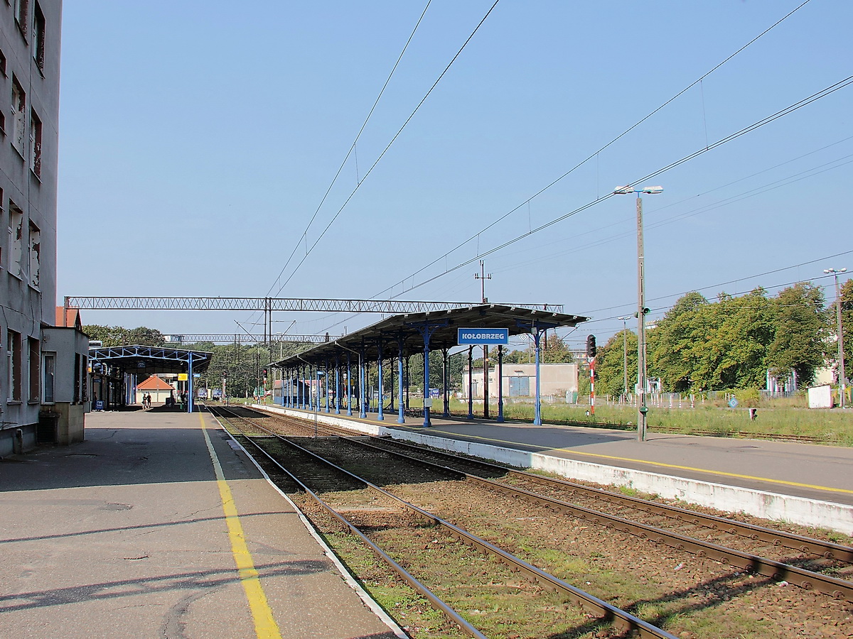 Bahnhof Kolobrzeg (Kolberg) am 07. September 2014.