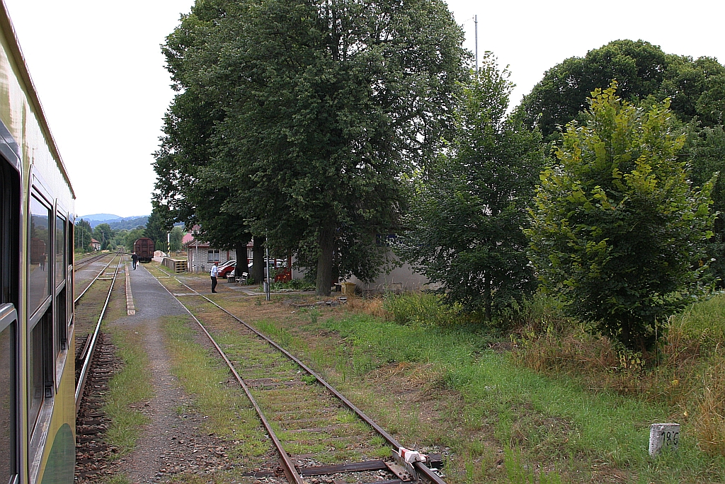 Bahnhof Lipa nad Drevnici am 20.Juli 2019.