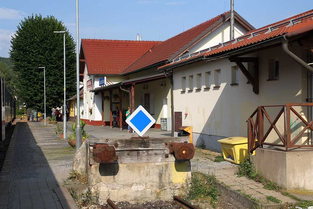 Bahnhof Luhacovice am 20.Juli 2019.