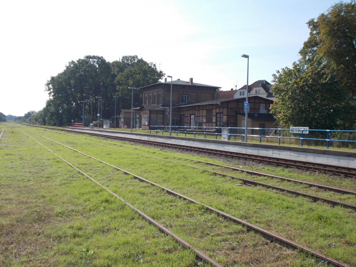 Bahnhof Meyenburg am 28.September 2014.