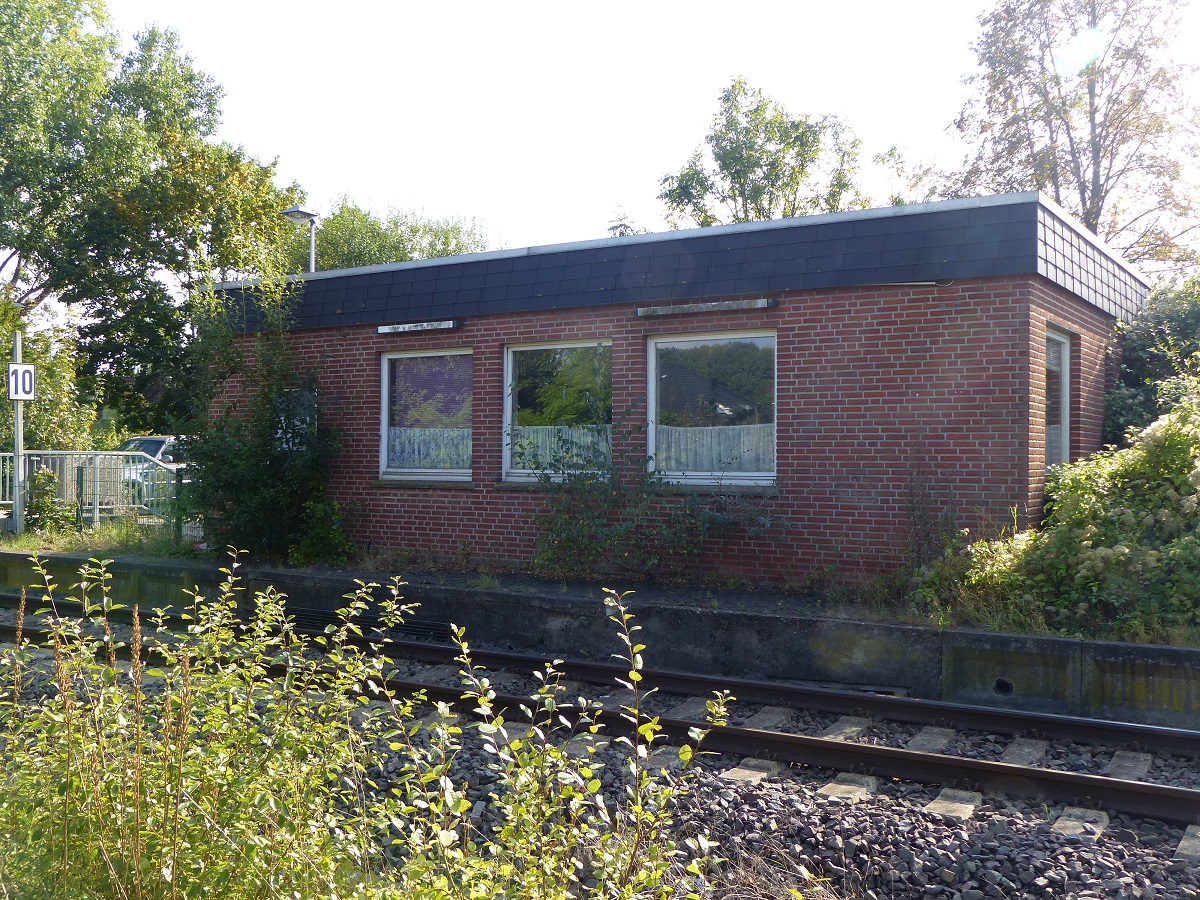 Bahnhof Münster=Häger (früher Nienberge), 2016. Seit 2009 nicht mehr genutzt.