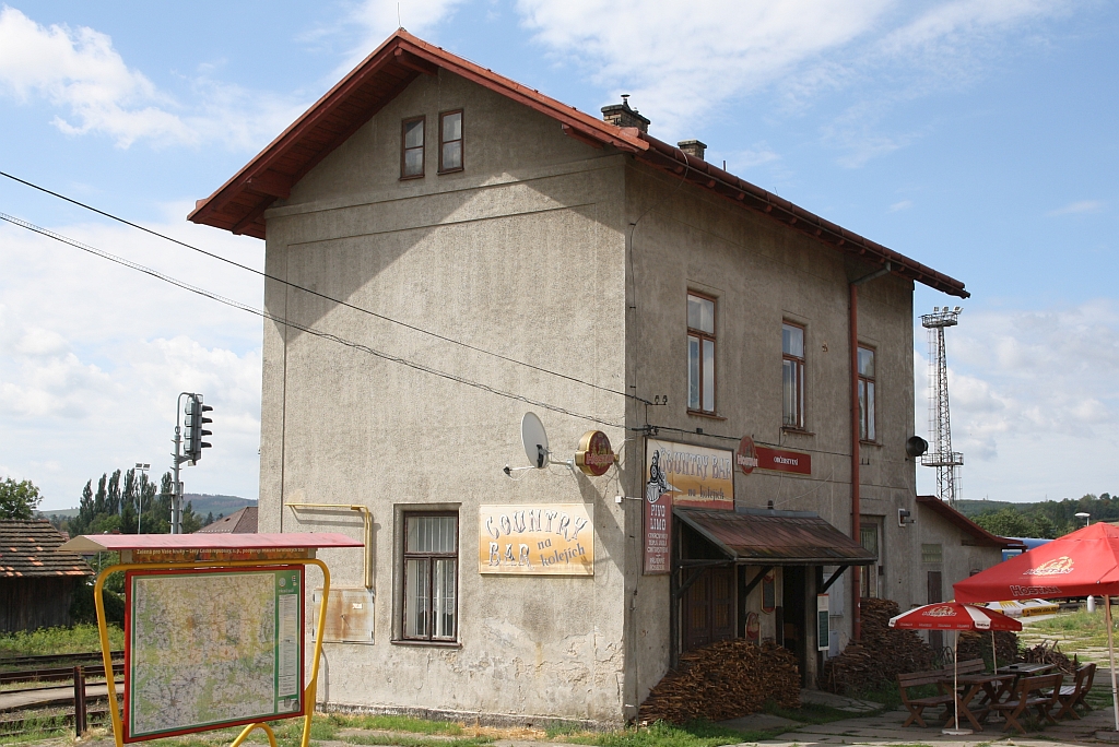 Bahnhof Okrisky am 11.August 2019.