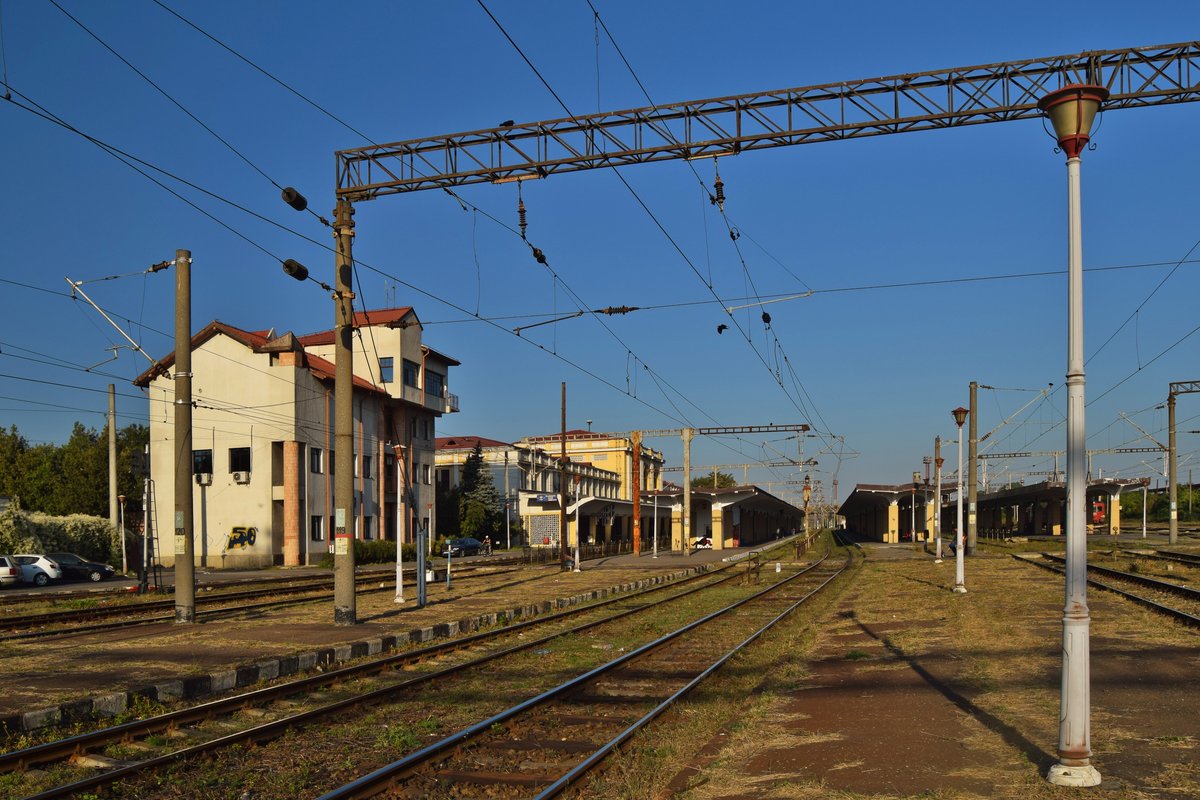 Bahnhof Ploiesti gesehen aus Westen am 29.09.2017