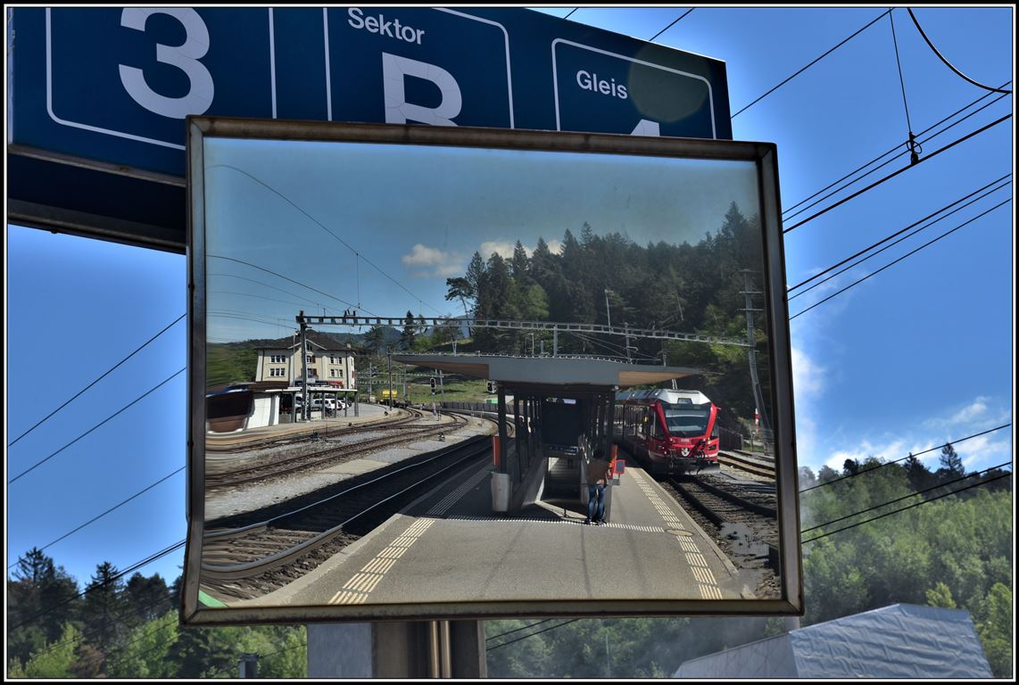 Bahnhof Reichenau-Tamins mit S2 1553 ABe 4/16 3105. (14.05.2019)