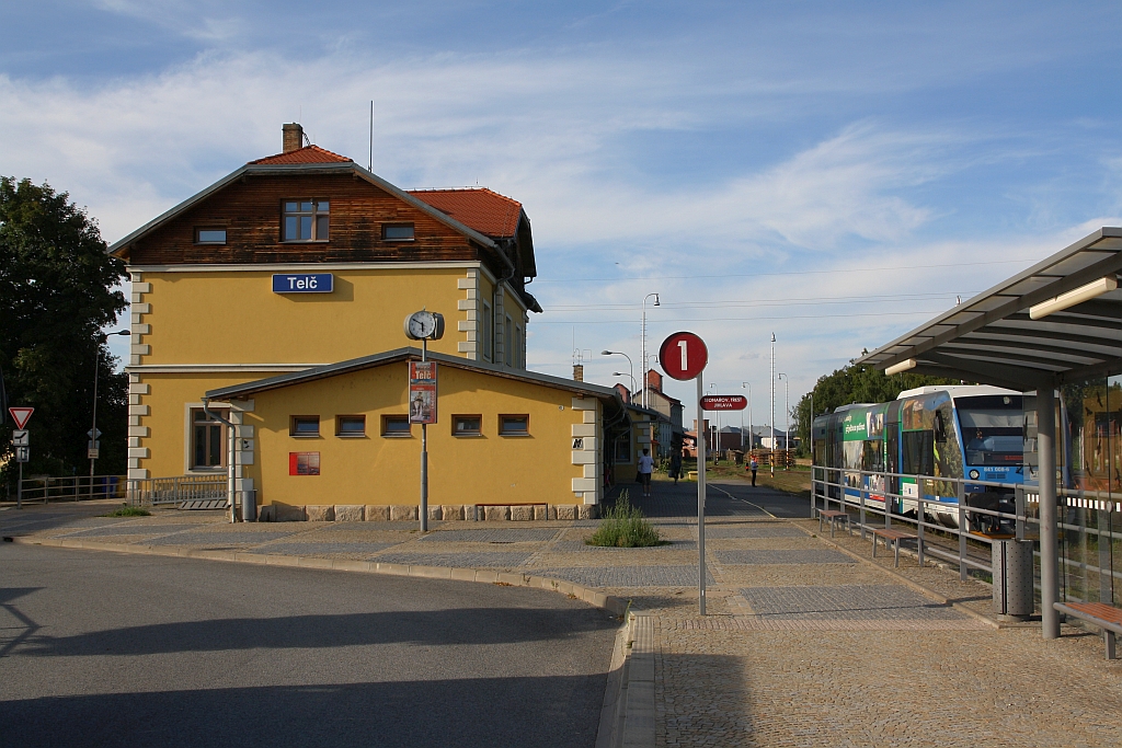 Bahnhof Telc am 09.August 2019.
