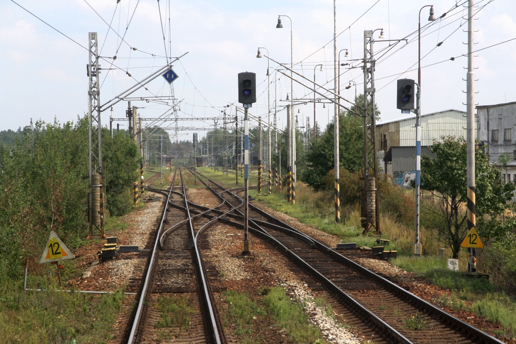 
Bahnhof Vikov u Tisnova am 24.August 2019.