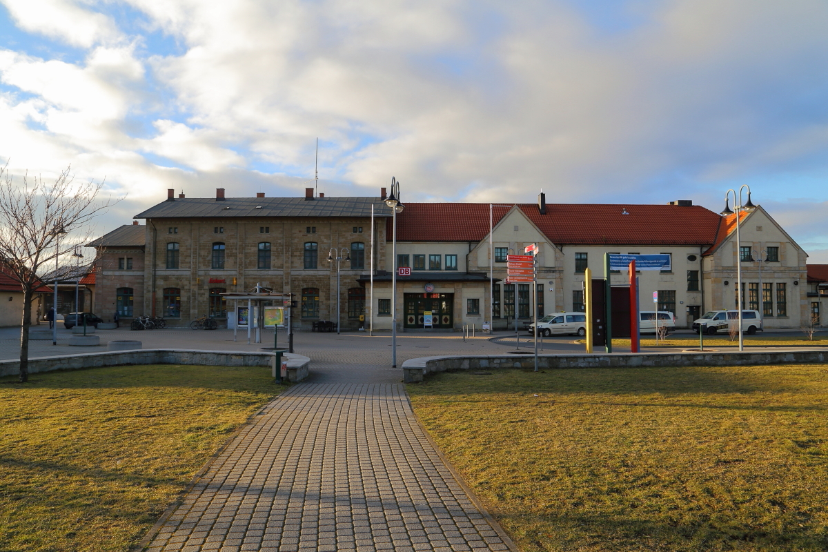 Bahnhof Wernigerode am Abend des 26.02.2017.