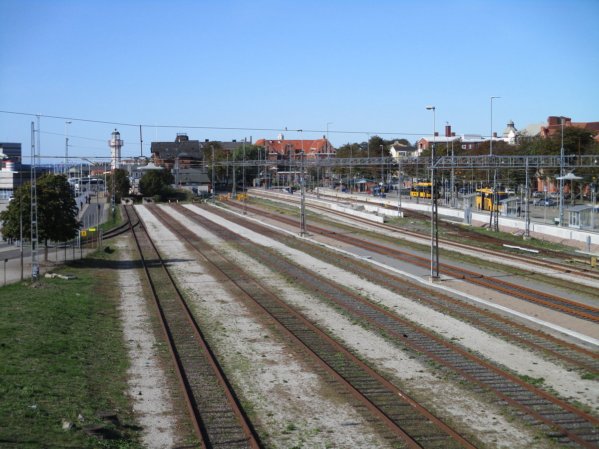 Bahnhof Ystad in westlicher Richtung am 18.September 2020.