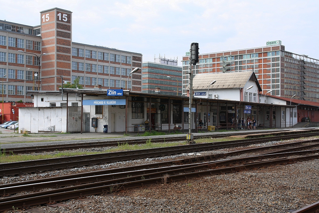 Bahnhof Zlin stred am 20.Juli 2019.