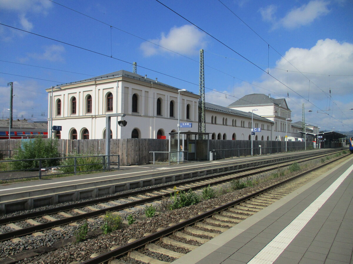 Bahnhofsgebäude von Bebra am 02.September 2021.