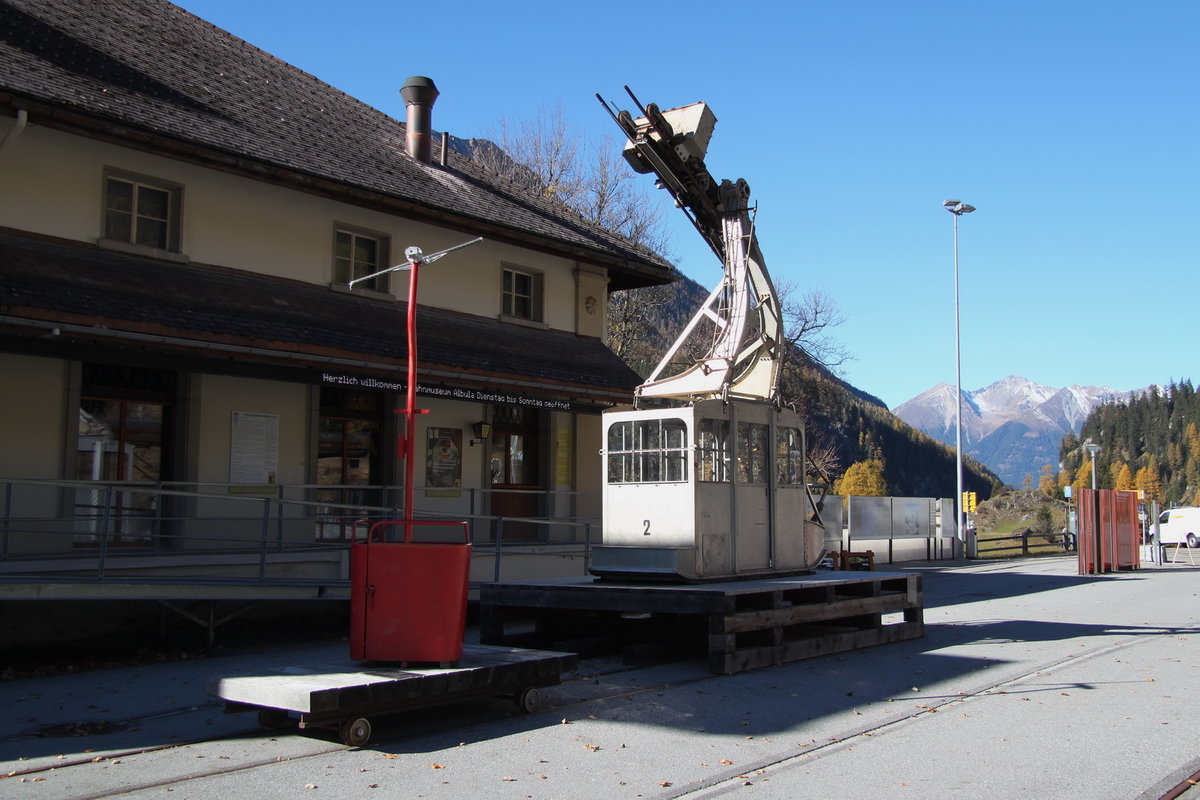 Bahnmuseum Albula in Bergün,Aussenansicht.31.10.17