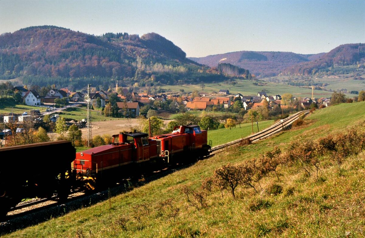 Bahnstrecke Hechingen-Gammertingen (Hohenzollerische Landesbahn), 29.10.1984.