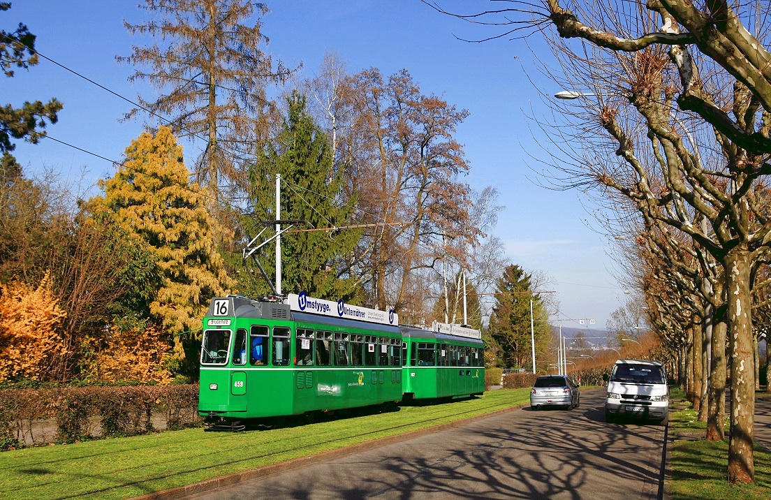 Basel 459 + 1472, Bruderholzallee, 20.03.2014.
