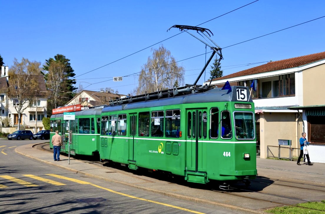 Basel 464 + 1477, Bruderholzallee, 28.03.2014.

