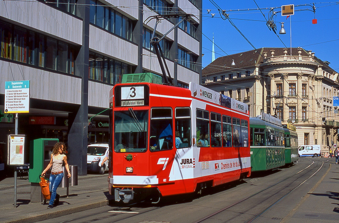 Basel 482 + 1497 + 474, Aeschenvorstadt, 08.05.2013.