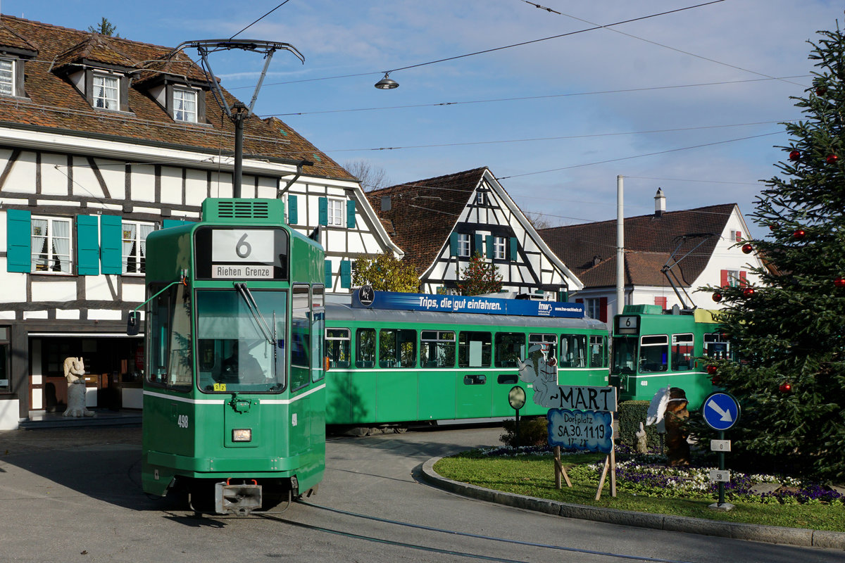 Basler Verkehrs-Betriebe BVB.
Strassenbahnimpressionen in Allschwil vom 22. November 2019.
Foto: Walter Ruetsch