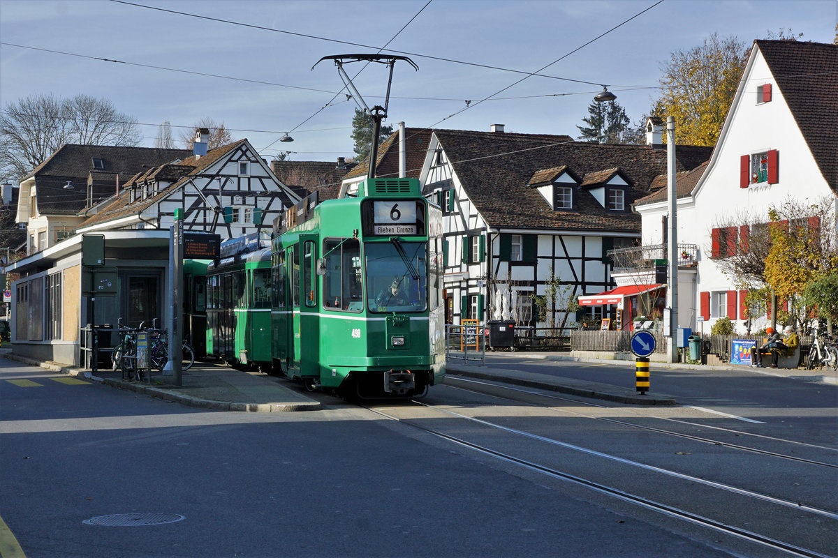 Basler Verkehrs-Betriebe BVB.
Strassenbahnimpressionen in Allschwil vom 22. November 2019.
Foto: Walter Ruetsch