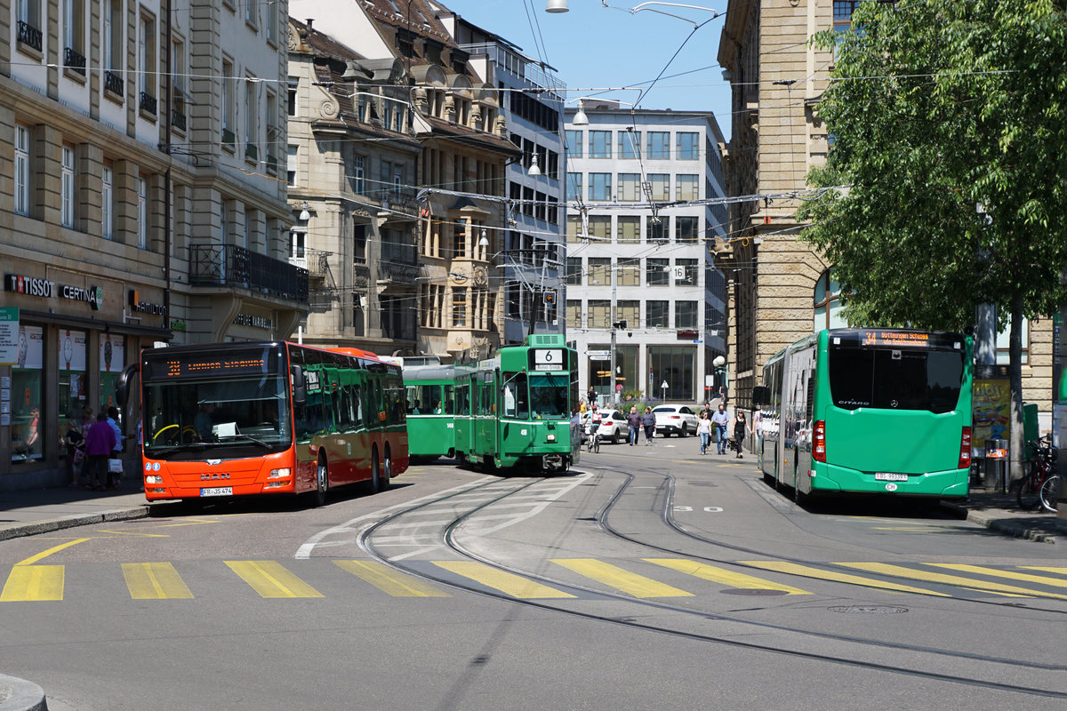 Basler Verkehrsbetriebe/BVB.
Impressionen vom 31. Mai 2019.
Foto: Walter Ruetsch