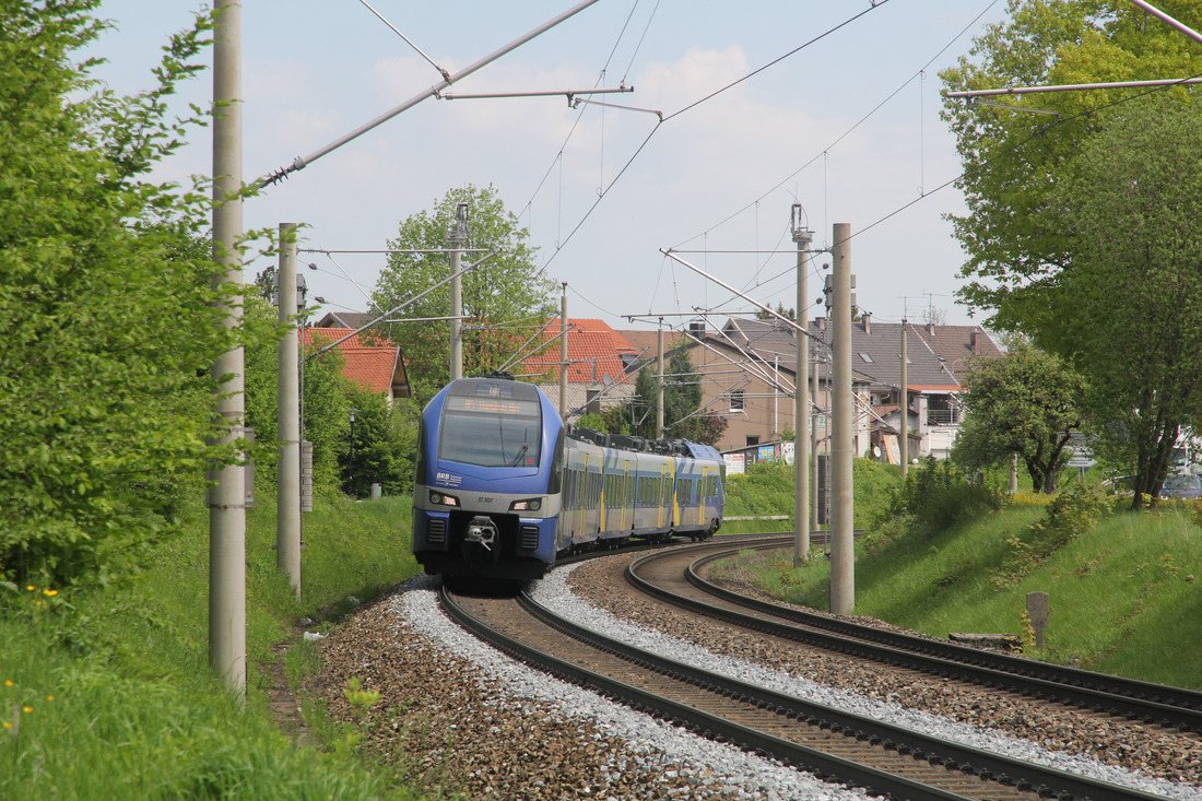 Bayerische Regiobahn-ET 307 // Traunstein // 12. Mai 2022
