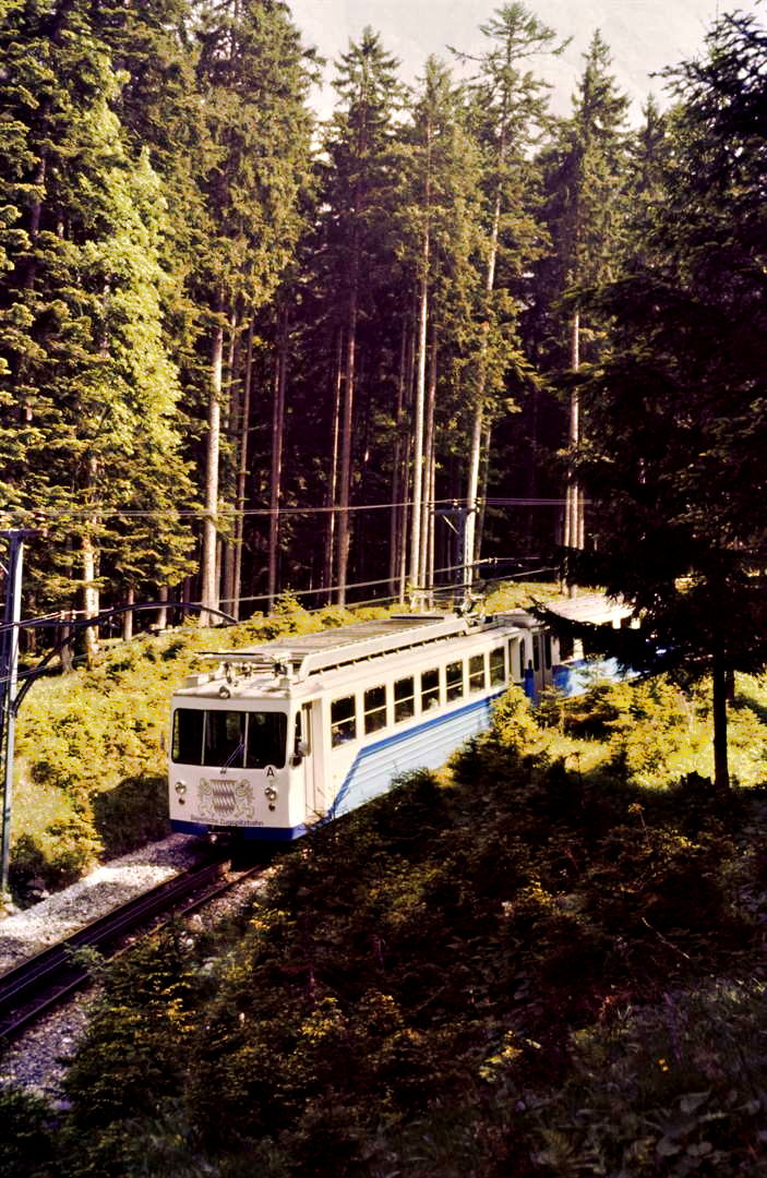 Bayerische Zugspitzbahn im Sommer 1984