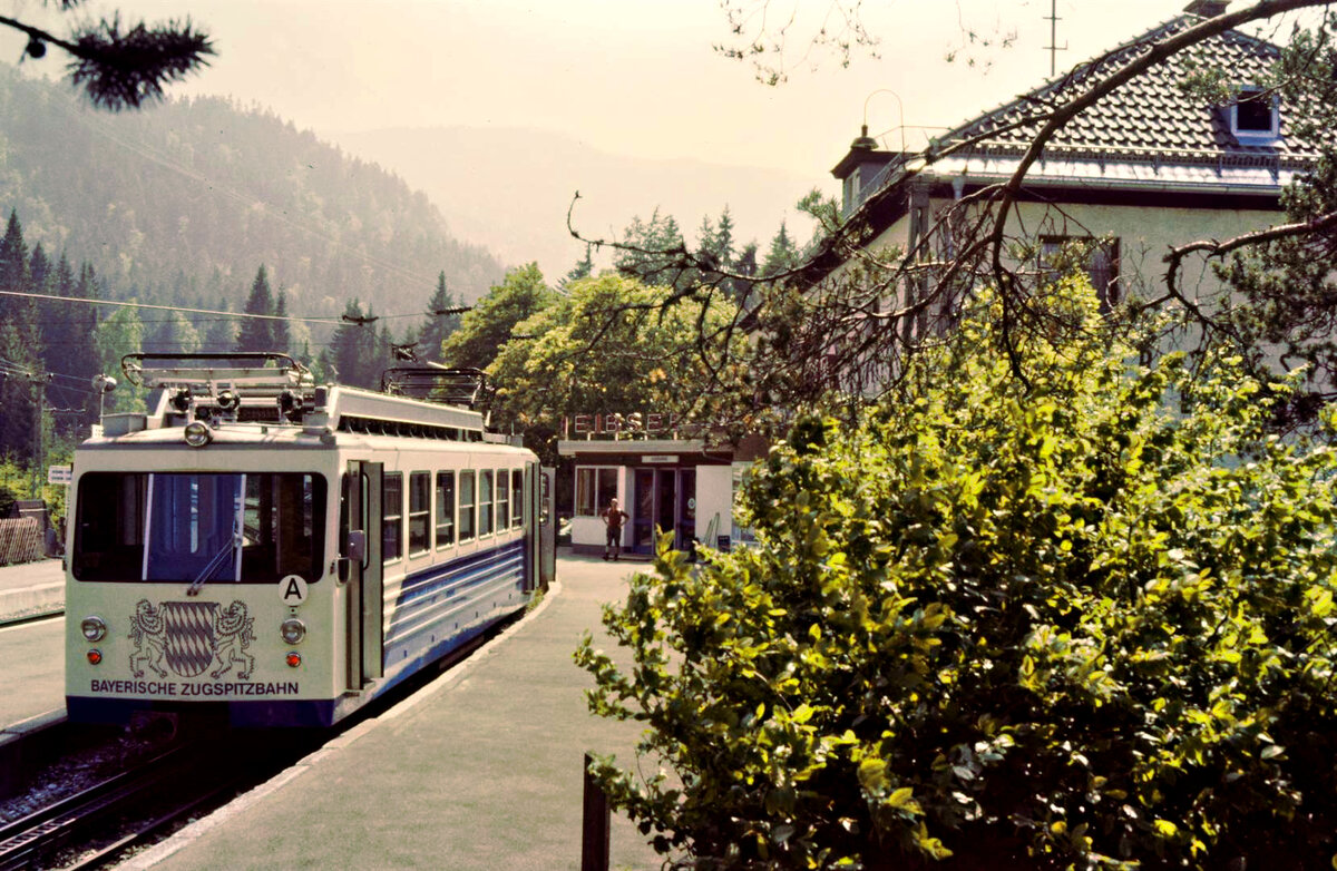 Bayerische Zugspitzbahn, Station Eibsee, Sommer 1984