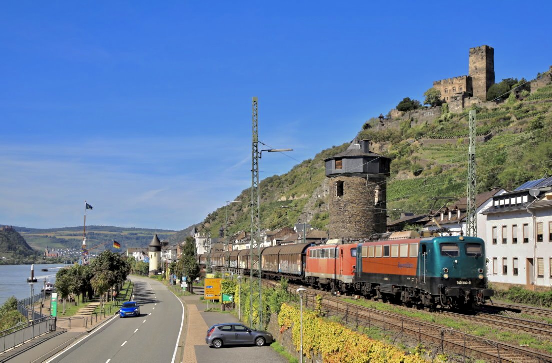 Bayernbahn 140 850 + 140 432, Kaub, 04.09.2023.