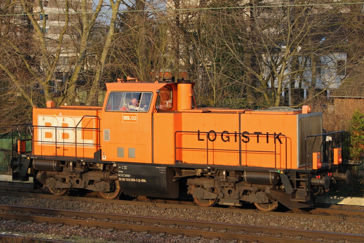 BBL 02 (214 009) am 12.3.14 als Lz in Ratingen-Lintorf.