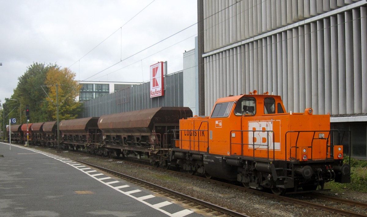 BBL 18 mit Gterzug in Hannover Hbf. aufgenommen am 18.10.2013