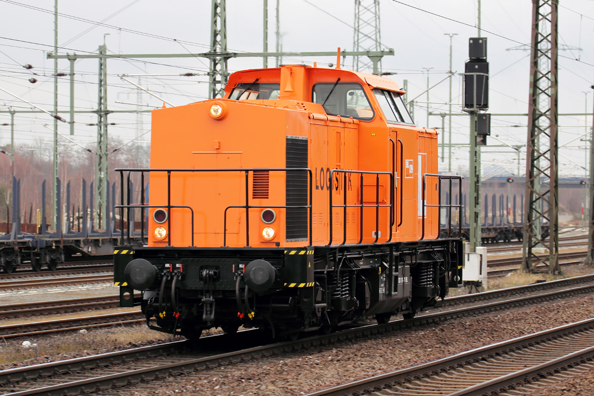 BBL 203 122-7 durchfährt Duisburg-Bissingheim 19.3.2016 