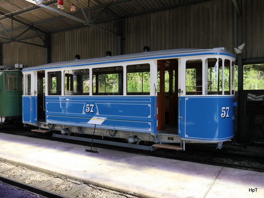 BC - Trambeiwagen  C 52 ex VMCV im Depot Chaulin am 06.07.2014