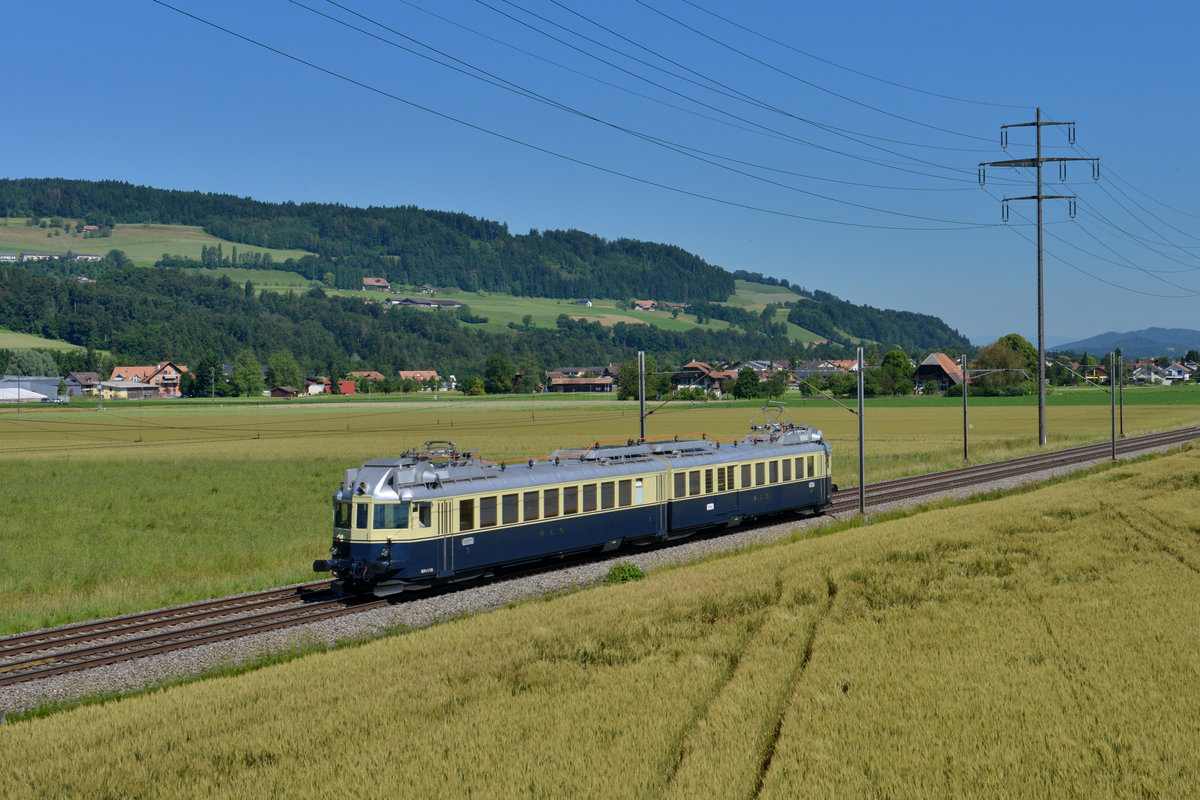 BCFe 4/6 736 am 23.06.2016 bei Kiesen. 