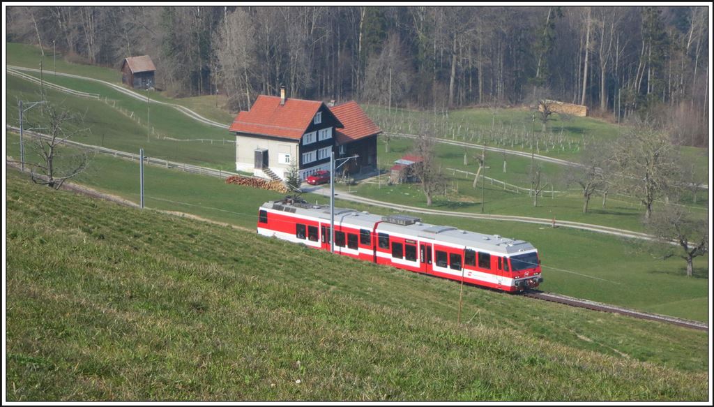BDeh 3/6 25 zwischen Schwendi und Heiden. (14.03.2014)