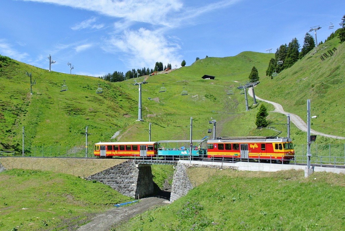 BDeh 4/4 83 in Col-de-Bretaye, 03.07.2014.