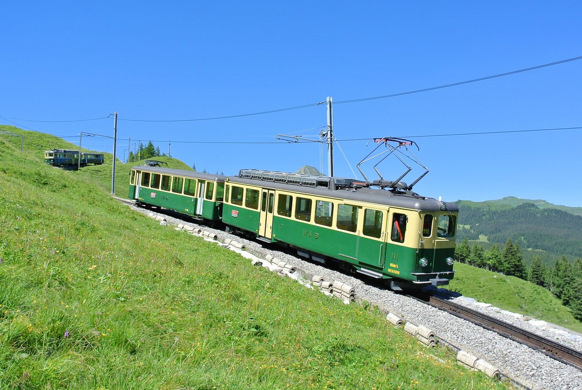 BDeh 4/4 Nr. 111 (und 113 im Hintergrund) in Alpiglen, 19.07.2016. 