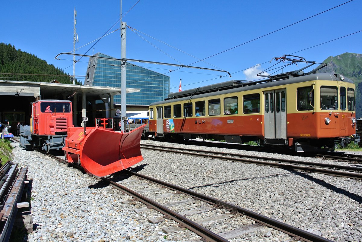 Be 4/4 31  Lisi  (ex. ASM Oberaargau, Bipperlisi) in Grtschalp, 13.08.2016.

 
