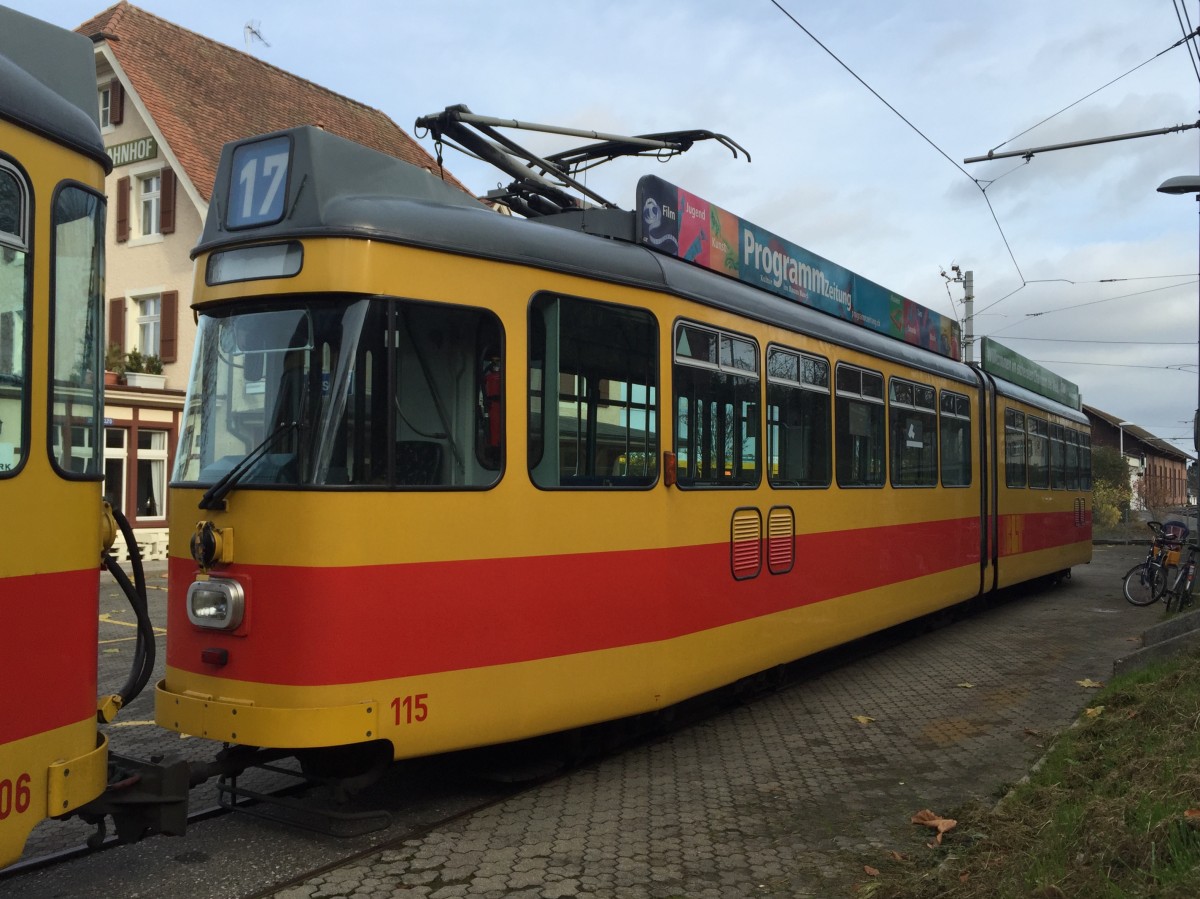 Be 4/6 115 wurde ausser Betrieb genommen und steht in Rodersdorf abgestellt, 14.11.2015