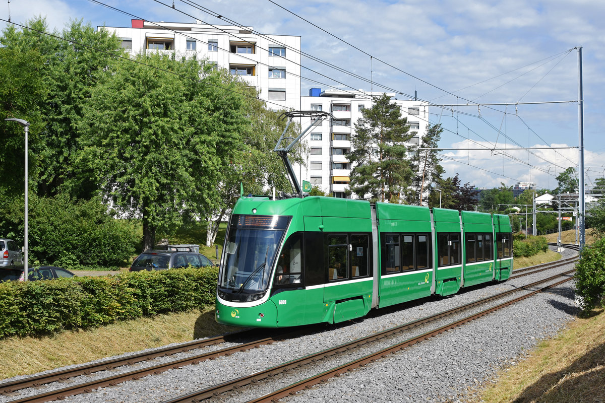Be 4/6 Flexity 6009 fährt als Dienstfahrt zur Haltestelle Käppeli. Die Aufnahme stammt vom 16.06.2020.
