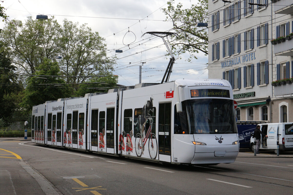 Be 5/6 3019 kurz nach der Haltestelle Sihlquai/HB am 31.05.2016.